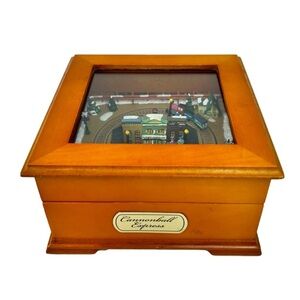 Vtg Cannonball Express Mr. Christmas Gold Label Collections Music Box Mini Train